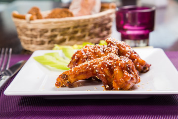 chicken meat is barbecue