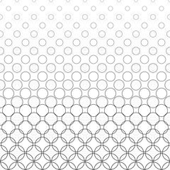 Fototapeta na wymiar Seamless black and white circle pattern background