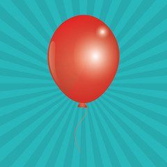 colored balloons icon, vector illustration