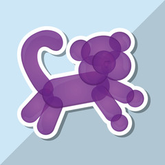 colored balloons icon, vector illustration