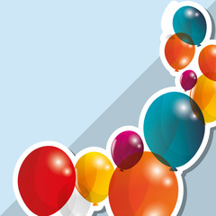 Fototapeta na wymiar colored balloons icon, vector illustration