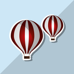 Fototapeta premium Hot air balloon graphic , vector illustration