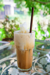 Glass Of Cold Coffee on the table