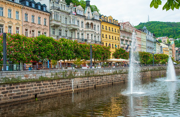 Fototapeta na wymiar :Old town of of Karlovy Vary, Czech Republic