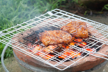 Grilling at summer weekend