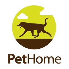 Pet Silhouette Running Logo
