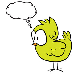 chicken with thought bubble