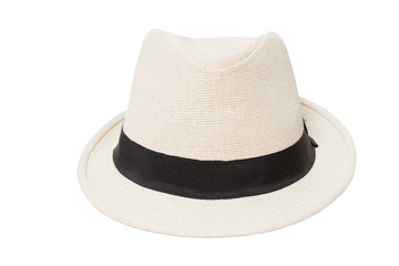 White panama hat isolated on white