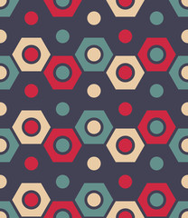 Vector modern seamless colorful geometry pattern, color abstract geometric background, pillow multicolored print, retro texture, hipster fashion design