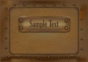metallic background in the steampunk style.vector illustration