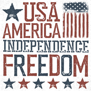 Independence Day Label for Holiday. Design template.