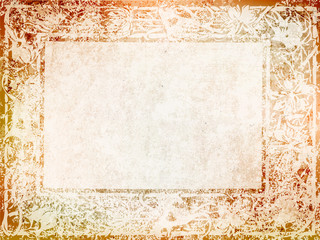 vintage background with Nouveau frame. vector illustration