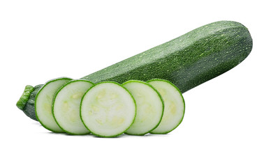 zucchini on white
