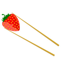 strawberry illustration in colorful