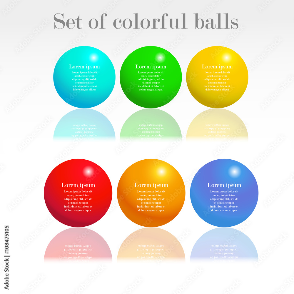 Canvas Prints Set of colorful balls