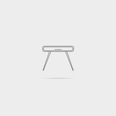 Thin Line Vector Icon – Desk