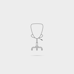 Thin Line Vector Icon – Chair