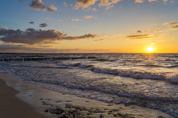 beautiful sunset over the sea
