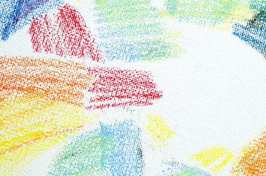 Grunge texture of pastel strokes. Crayons abstract grunge background. Frame design element. Pencil design elements.