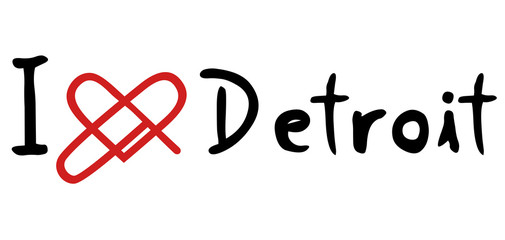 Detroit love icon