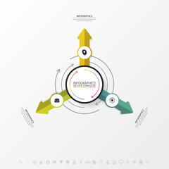 Template for cycling Infographic. Business concept. Vector