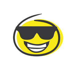 Stick Figure Series Emoticon / Cool, Sonnenbrille