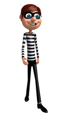 3D Rendered illustration of Thief walking pose