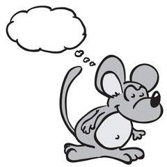 mouse with thought bubble