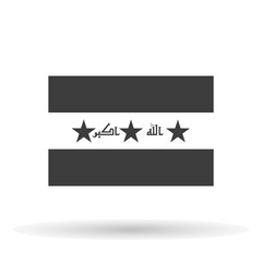 Iraq flag icon, stars, stylish vector illustration