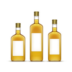 Vector Set of Alcohol Alcoholic Beverages Drinks Whiskey Glass Bottles