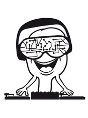 music party dj disco party headphones mischpult glasses technology sunglasses cool