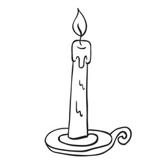 simple black and white candle