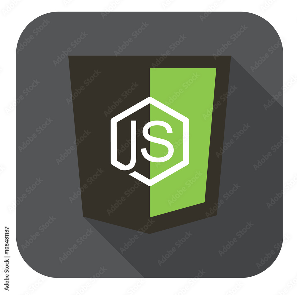 Poster vector icon web shield node framework - isolated flat design illustration long shadow