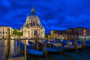 Canal Grande and Basilica di Santa Maria della Salute in Venice, Italy