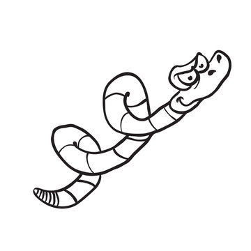 simple black and white snake