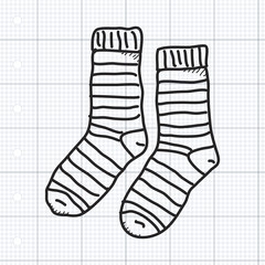 Simple doodle of a pair of socks