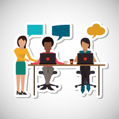 Communication and people graphic design , vector illustration