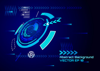 Sci fi futuristic user interface. hi-tech computer digital technology concept, Vector illustration