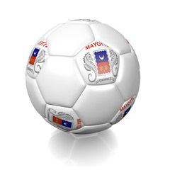 Fototapeta premium Football soccer ball with a national flag texture
