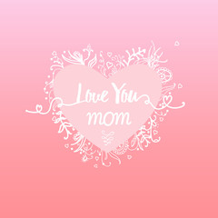 Happy mothers day card vintage retro type font