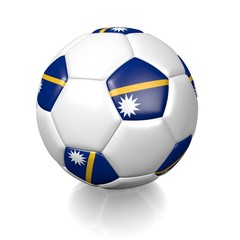 Football soccer ball with a national flag texture