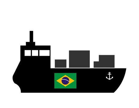 Bateau cargo br&eacute;silien