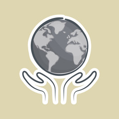 Vector illustration of Think green , editable icon