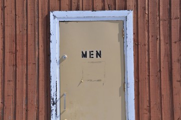 Door with men sign