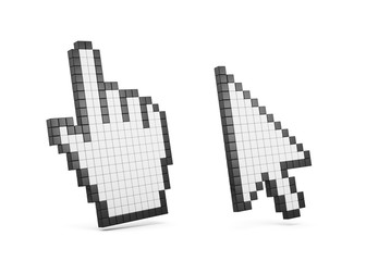 Computer cursor hand and arrow set