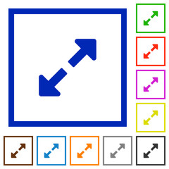 Resize full framed flat icons