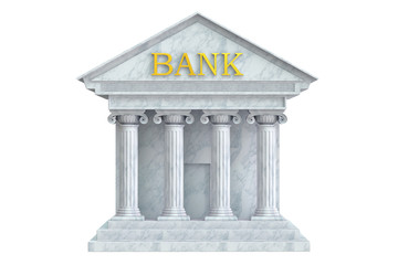 Bank building, 3D rendering