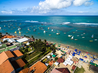 Naklejka premium Aerial View of Porto de Galinhas, Pernambuco, Brazil