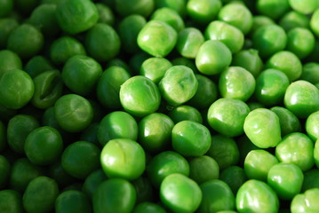 Green peas in macro