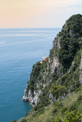 Clifftop overlooking house